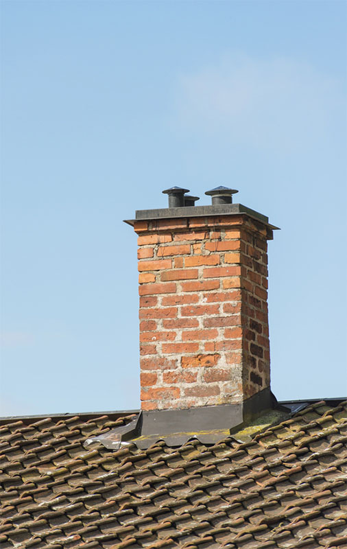 old chimney with cracks